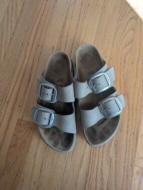 Arizona Big Buckle Birkenstock Sandals Dove Gray